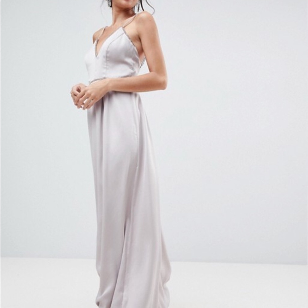 ASOS size 10 grey bridesmaids dress